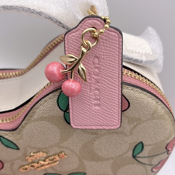 Coach Cherry Charm Heart Color Block Bag - Picture 7 of 13